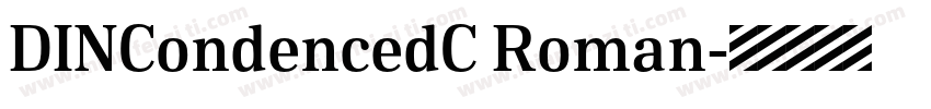 DINCondencedC Roman字体转换